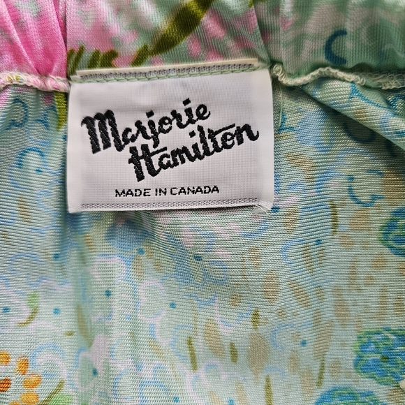 Vintage Marjorie Hamilton Green Floral Skirt Slip - Picture 2 of 2